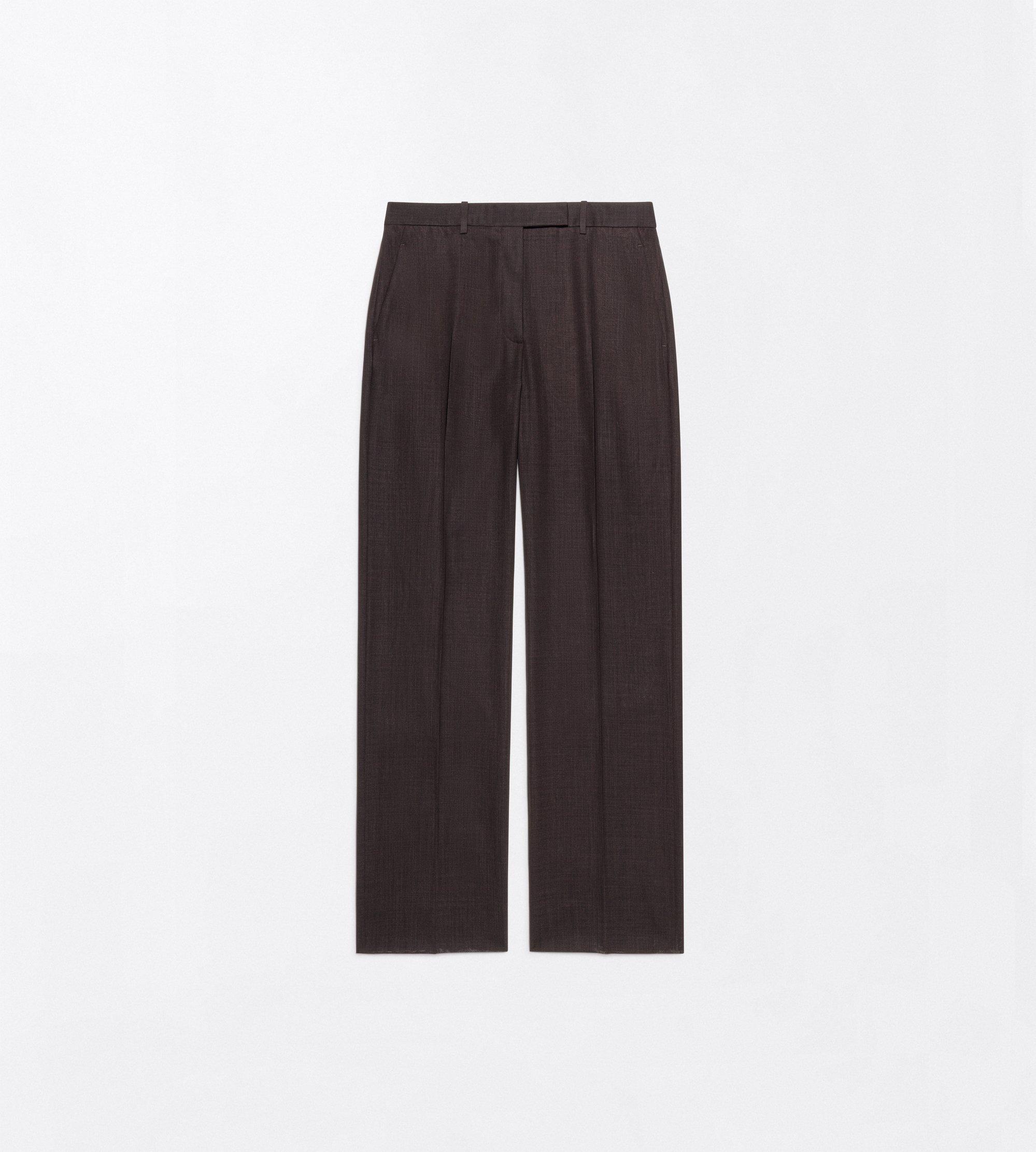 ELEGANTE HOSE AUS LEICHTER SCHURWOLLE MIT WEITEM BEIN
