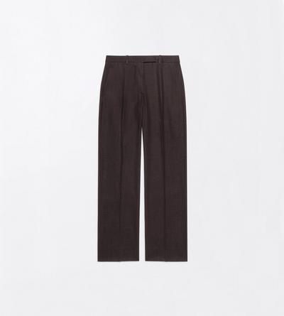 TOM FORD  ESPRESSO ELEGANTE HOSE AUS LEICHTER SCHURWOLLE MIT WEITEM BEIN