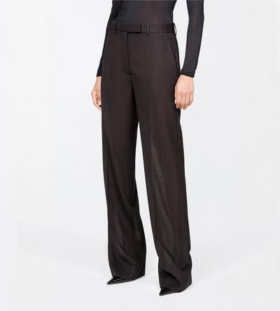 TOM FORD  ESPRESSO ELEGANTE HOSE AUS LEICHTER SCHURWOLLE MIT WEITEM BEIN
