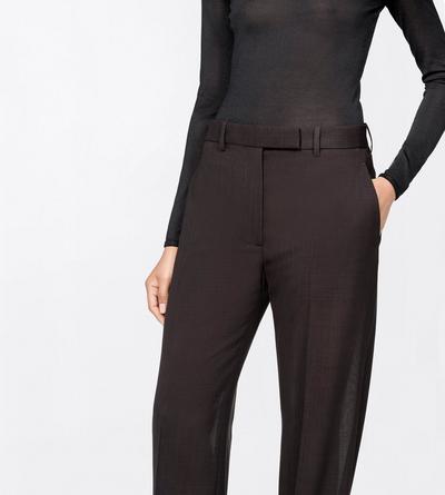 TOM FORD  ESPRESSO ELEGANTE HOSE AUS LEICHTER SCHURWOLLE MIT WEITEM BEIN