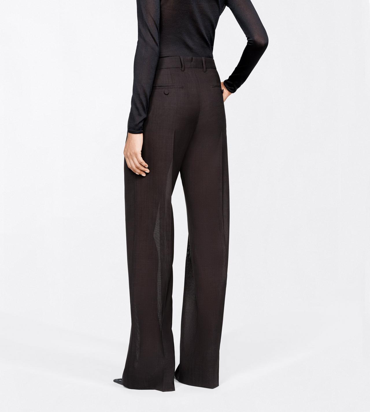 TOM FORD  ESPRESSO ELEGANTE HOSE AUS LEICHTER SCHURWOLLE MIT WEITEM BEIN