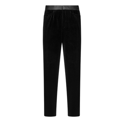 COMPACT LIGHT VELVET ATTICUS TROUSER image number 0