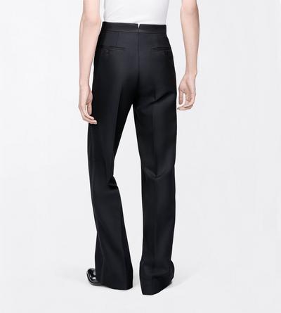 TOM FORD WOOL OC PANTAL&Oacute;N DE NOCHE COLBERT DE CINTURA ALTA EN GRAIN DE POUDRE CON RAYA
