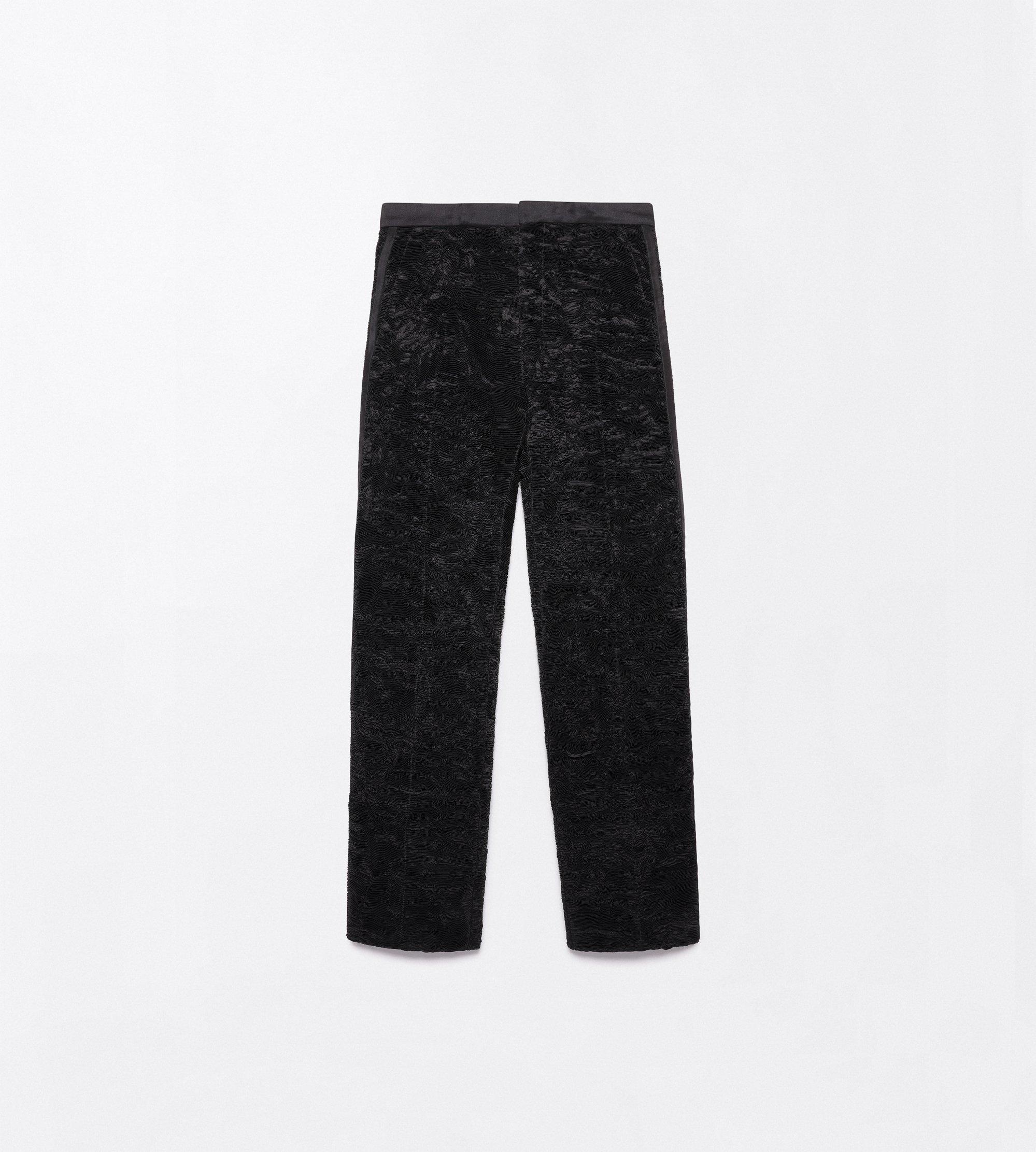 SILK ASTRACAN PLISS&Eacute; EVENING PANT