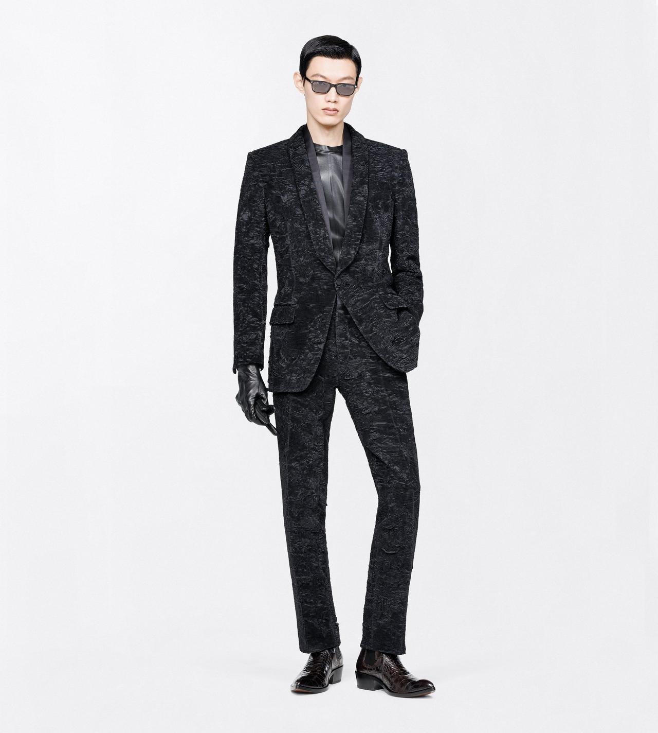 TOM FORD SILK OC SILK ASTRACAN PLISS&Eacute; EVENING PANT