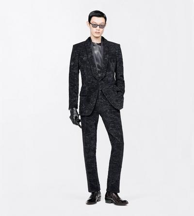 TOM FORD SILK OC SILK ASTRACAN PLISS&Eacute; EVENING PANT