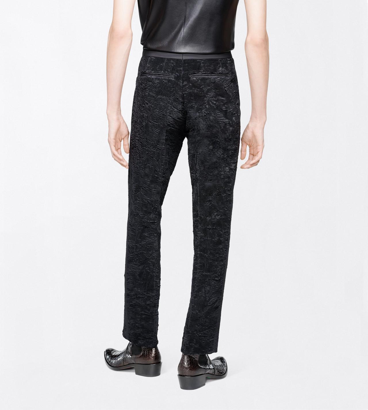 TOM FORD SILK OC SILK ASTRACAN PLISS&Eacute; EVENING PANT