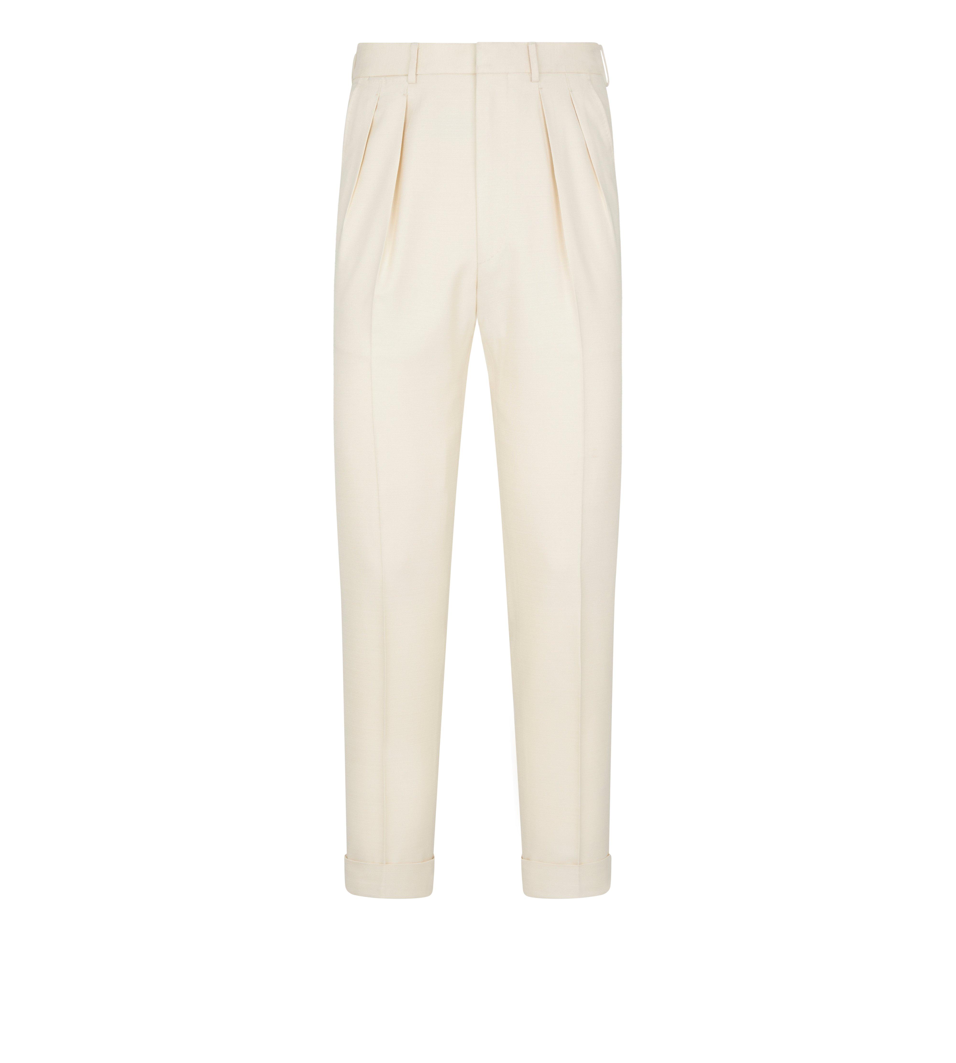 PURE SILK ATTICUS PLEAT TROUSER