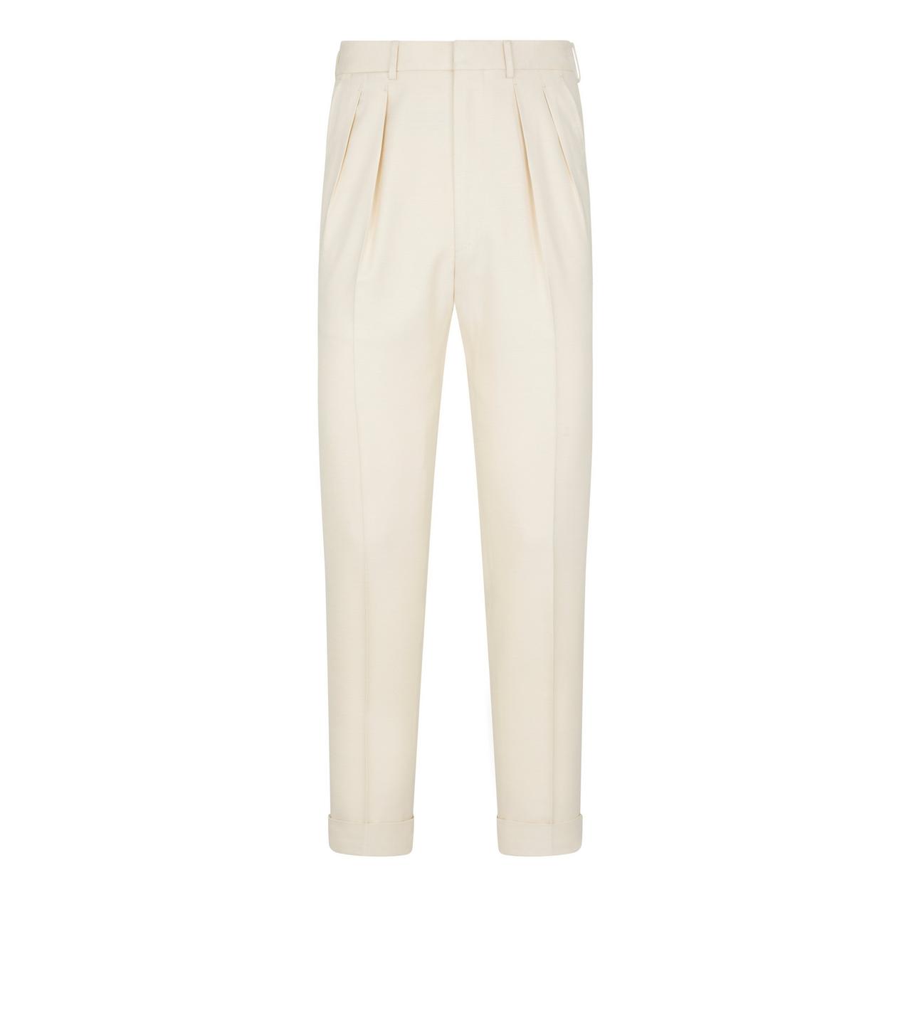 PURE SILK ATTICUS PLEAT TROUSER image number 0