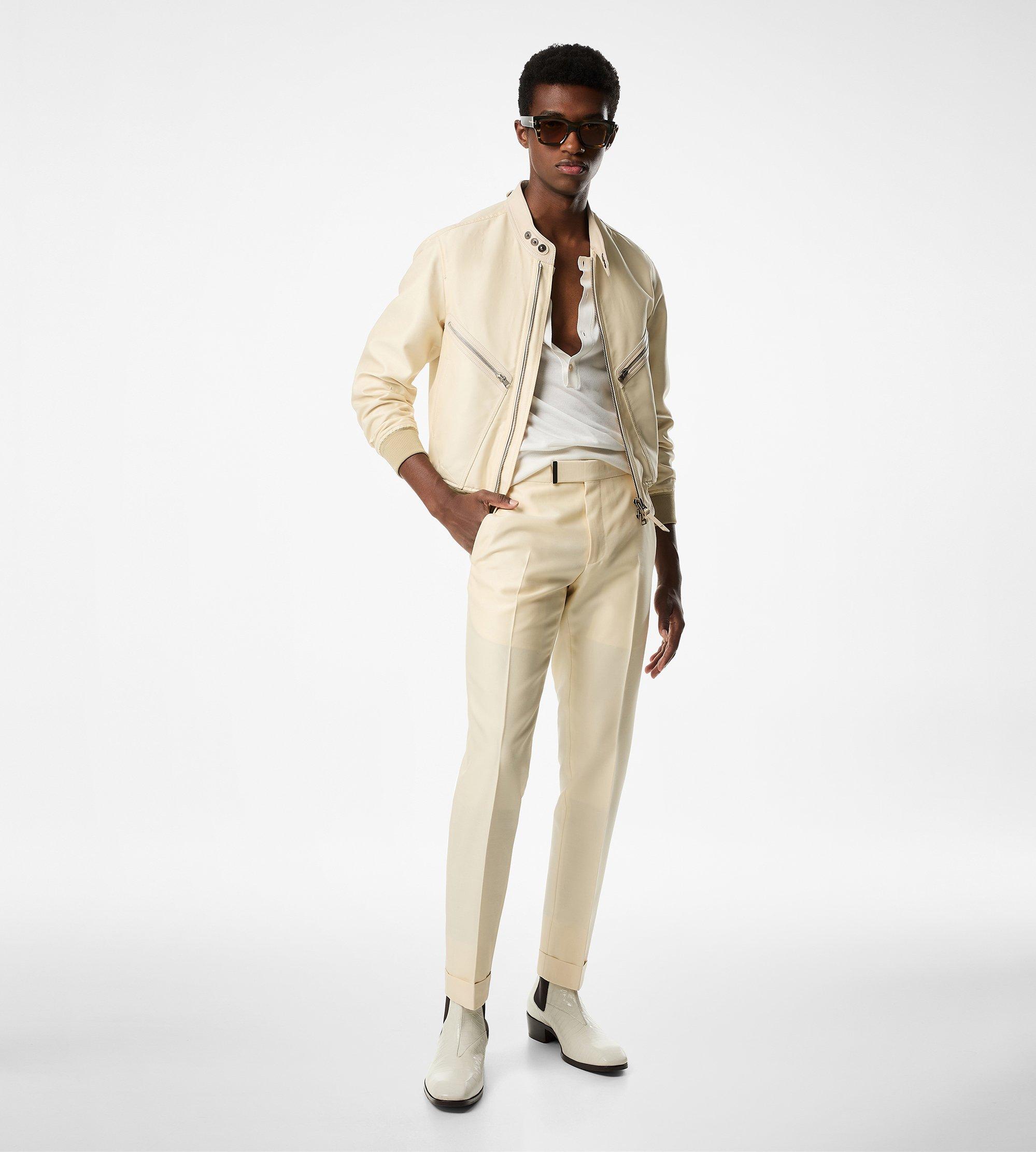WOOL SILK FAILLE ATTICUS TROUSER
