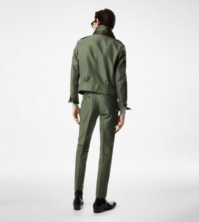 WOOL SILK FAILLE ATTICUS TROUSER image number 2