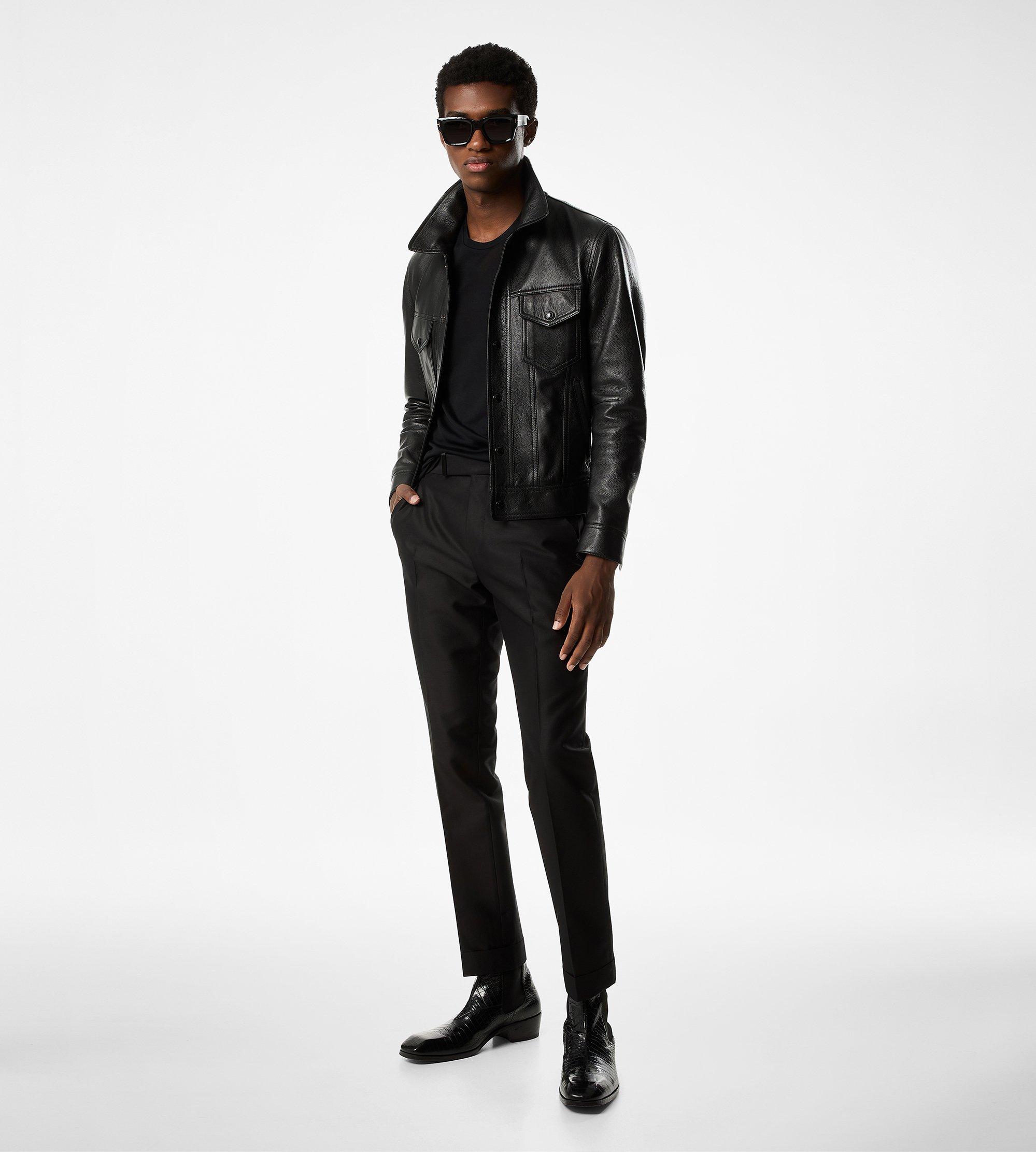 WOOL SILK FAILLE ATTICUS TROUSER
