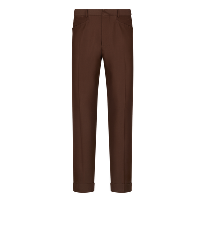 WOOL SILK FAILLE ATTICUS WESTERN POCKET TROUSER image number 0