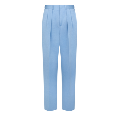 TEXTURED PEACHED SATIN DOUBLE PLEAT PANT