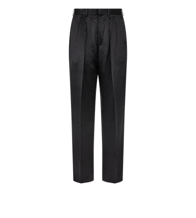 SATIN POLKA DOT JACQUARD DOUBLE PLEAT PANT image number 0