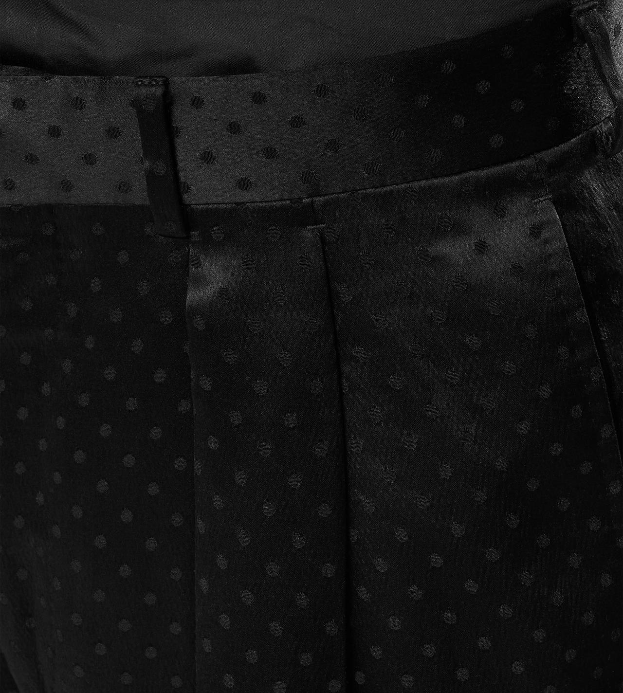 SATIN POLKA DOT JACQUARD DOUBLE PLEAT PANT image number 1