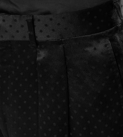 SATIN POLKA DOT JACQUARD DOUBLE PLEAT PANT image number 1
