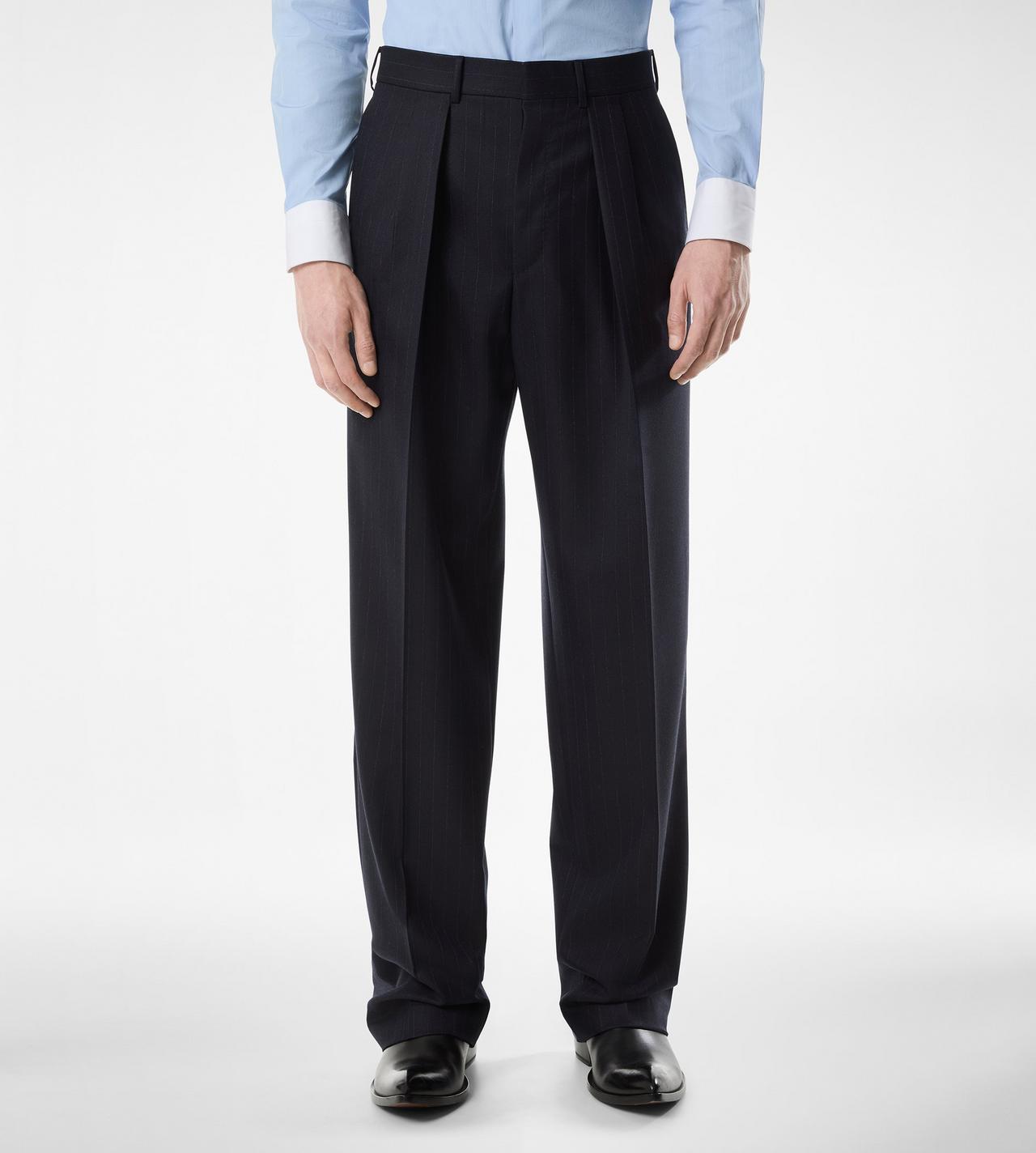 SUBTLE PINSTRIPE DOUBLE PLEAT PANT image number 3