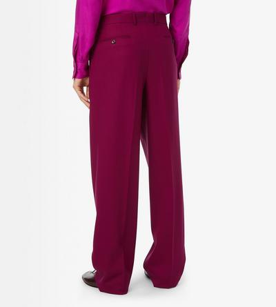 HIGH TWIST TWILL DOUBLE PLEAT PANT image number 3