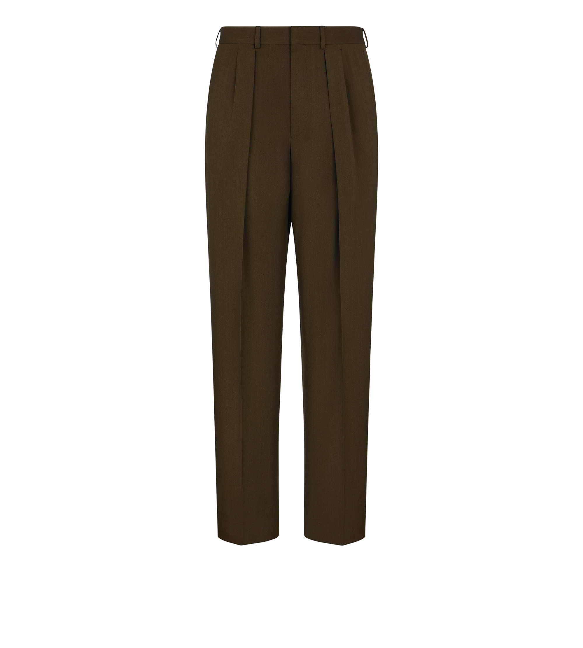 WOOL CASHMERE SILK REPS DOUBLE PLEAT PANT