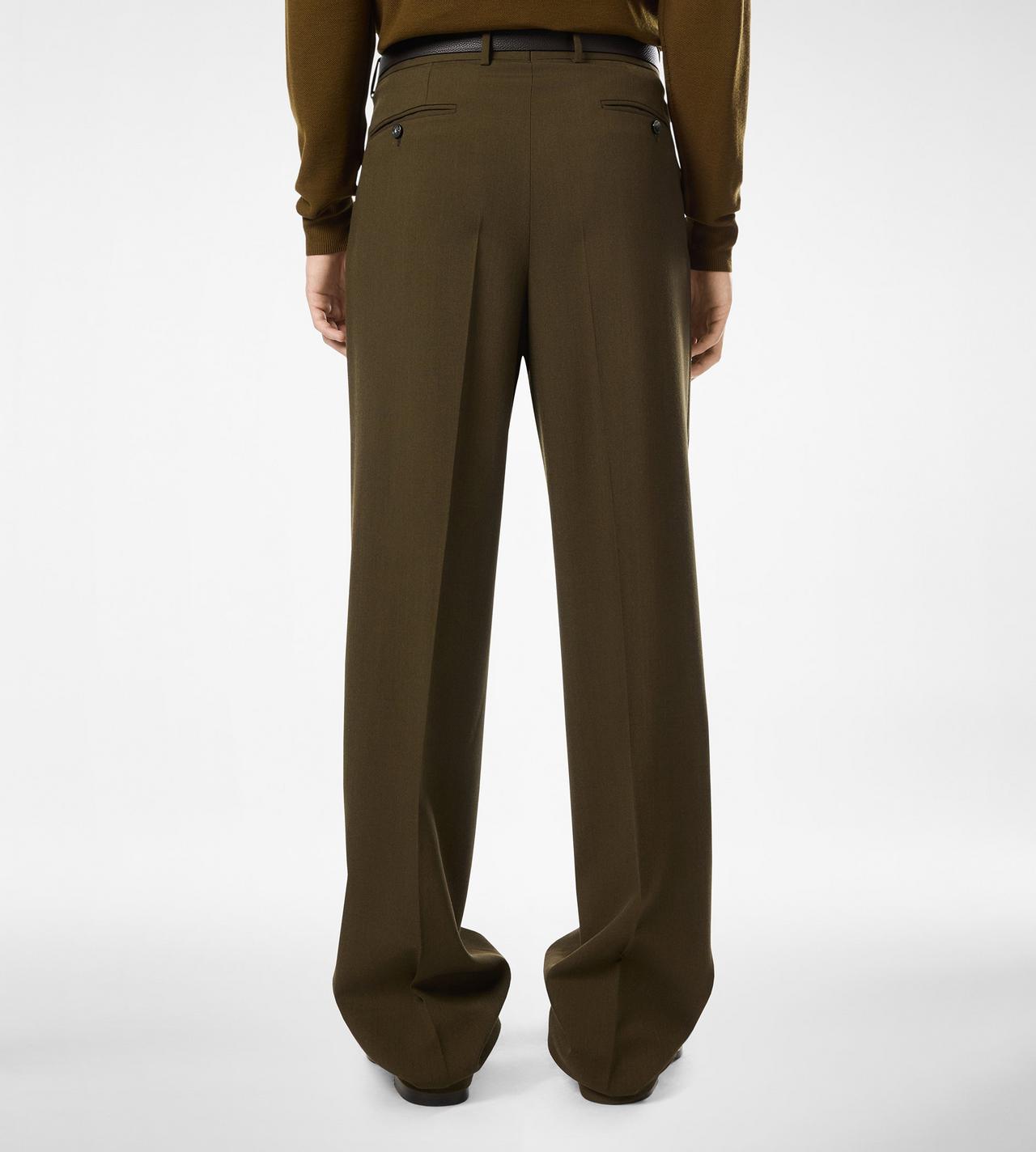 WOOL CASHMERE SILK REPS DOUBLE PLEAT PANT image number 4
