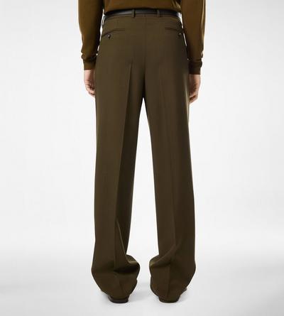 WOOL CASHMERE SILK REPS DOUBLE PLEAT PANT image number 4