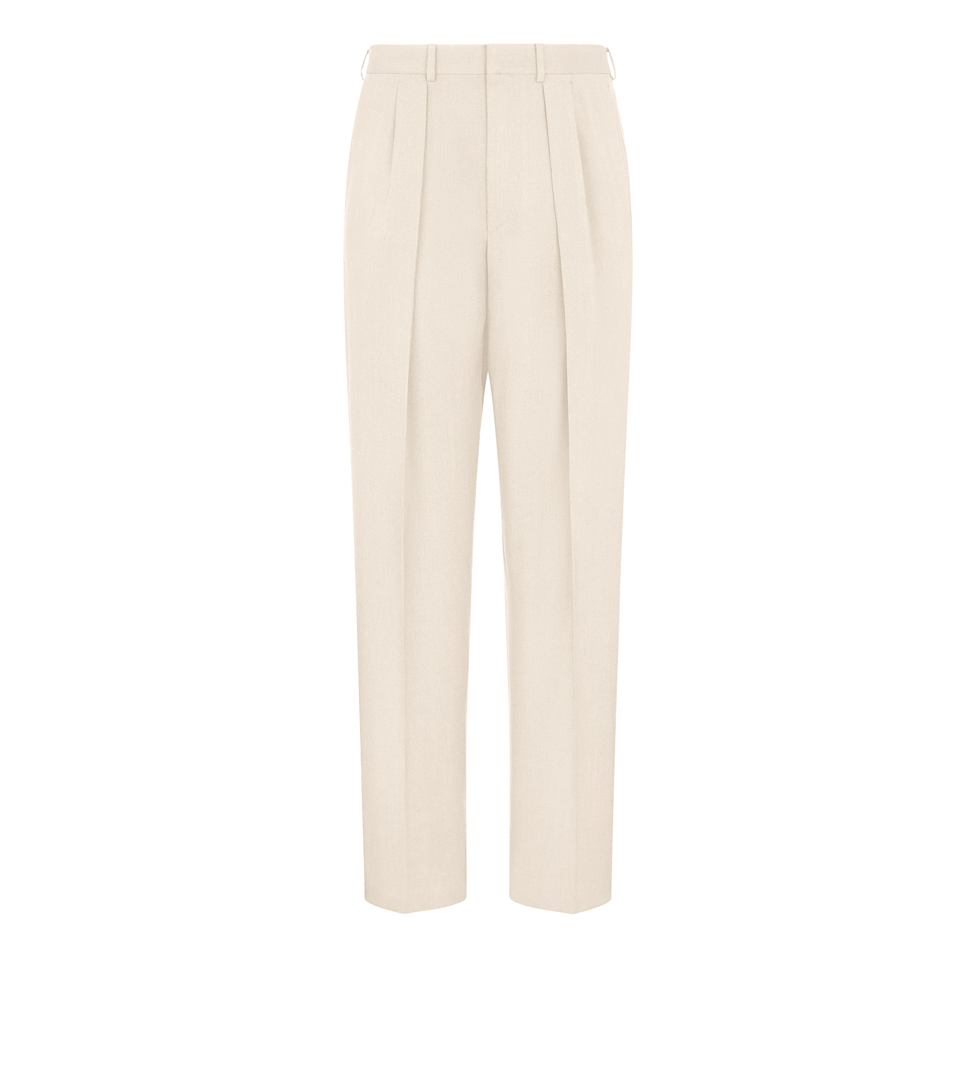 WOOL CASHMERE SILK REPS DOUBLE PLEAT PANT