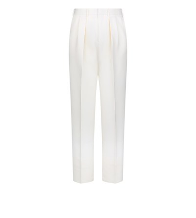 WOOL SILK FAILLE DOUBLE PLEAT PANT image number 0