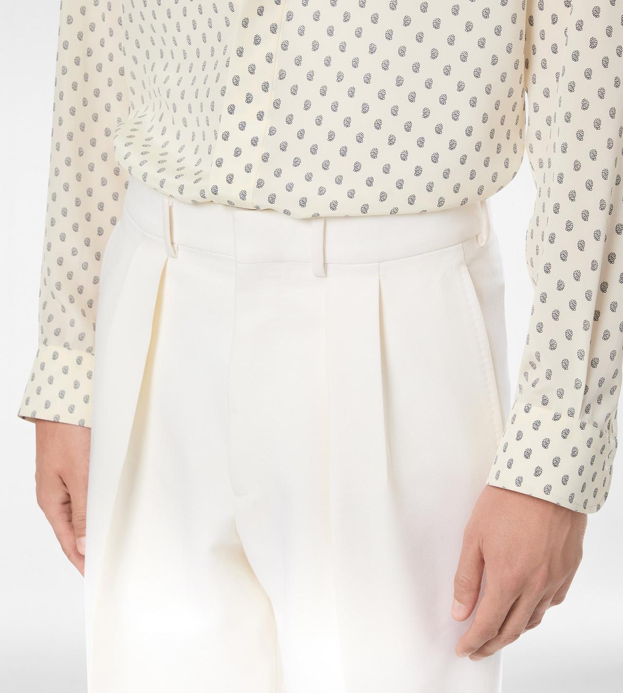 WOOL SILK FAILLE DOUBLE PLEAT PANT image number 1