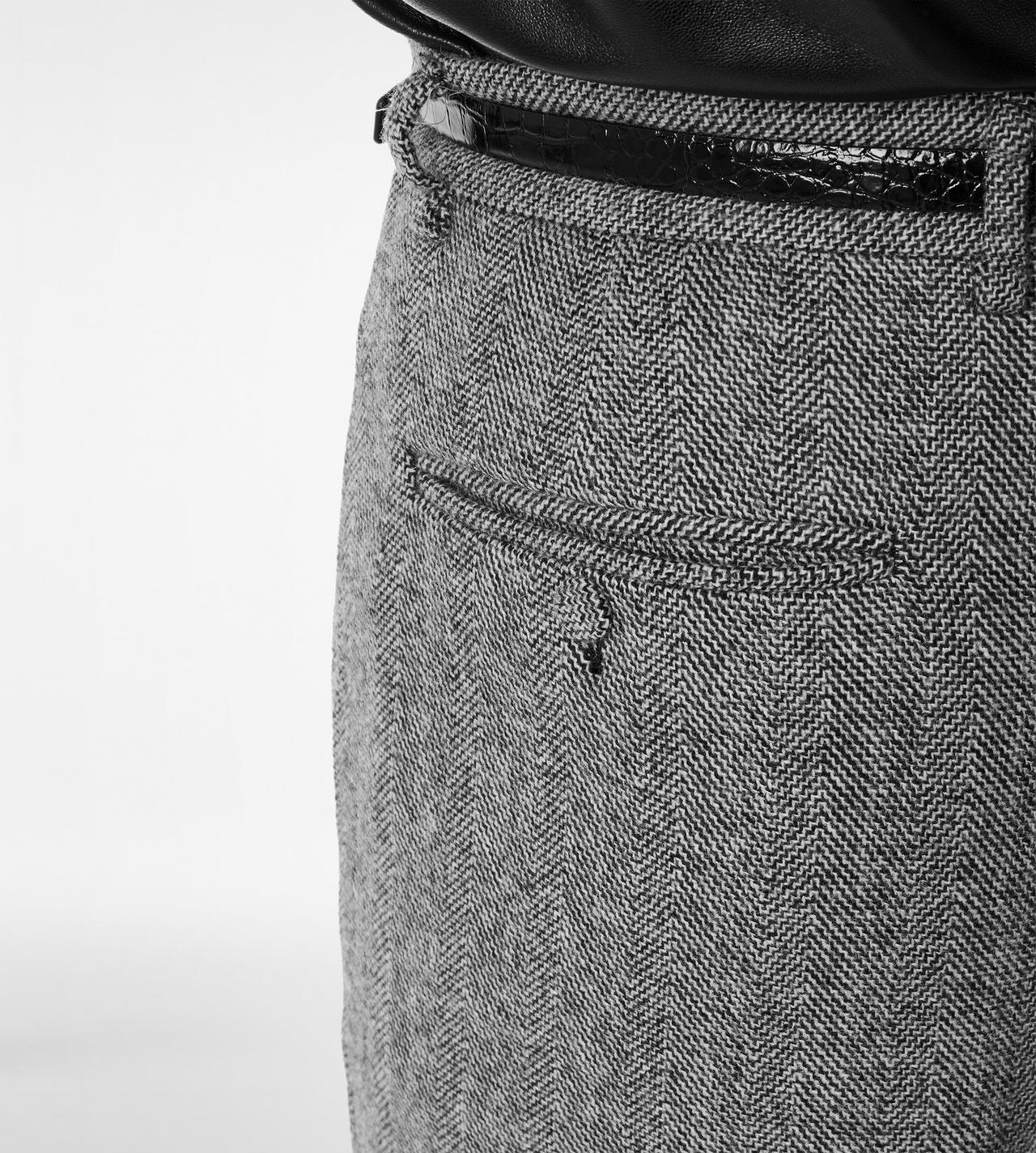 SHARKSKIN HERRINGBONE DOUBLE SPLITTABLE PANT image number 1