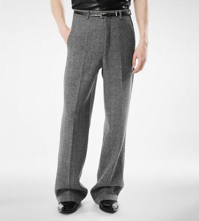 SHARKSKIN HERRINGBONE DOUBLE SPLITTABLE PANT image number 3