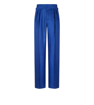 PANTAL&Oacute;N DE SARGA ABIERTA TIPO CANASTA DE SEDA CON DOBLE PLIEGUE