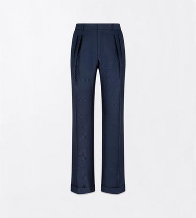 TOM FORD VISCOSE SILK BLEND OC PANTALON AMPLE EN JACQUARD &Agrave; LOSANGES &Agrave; POIS