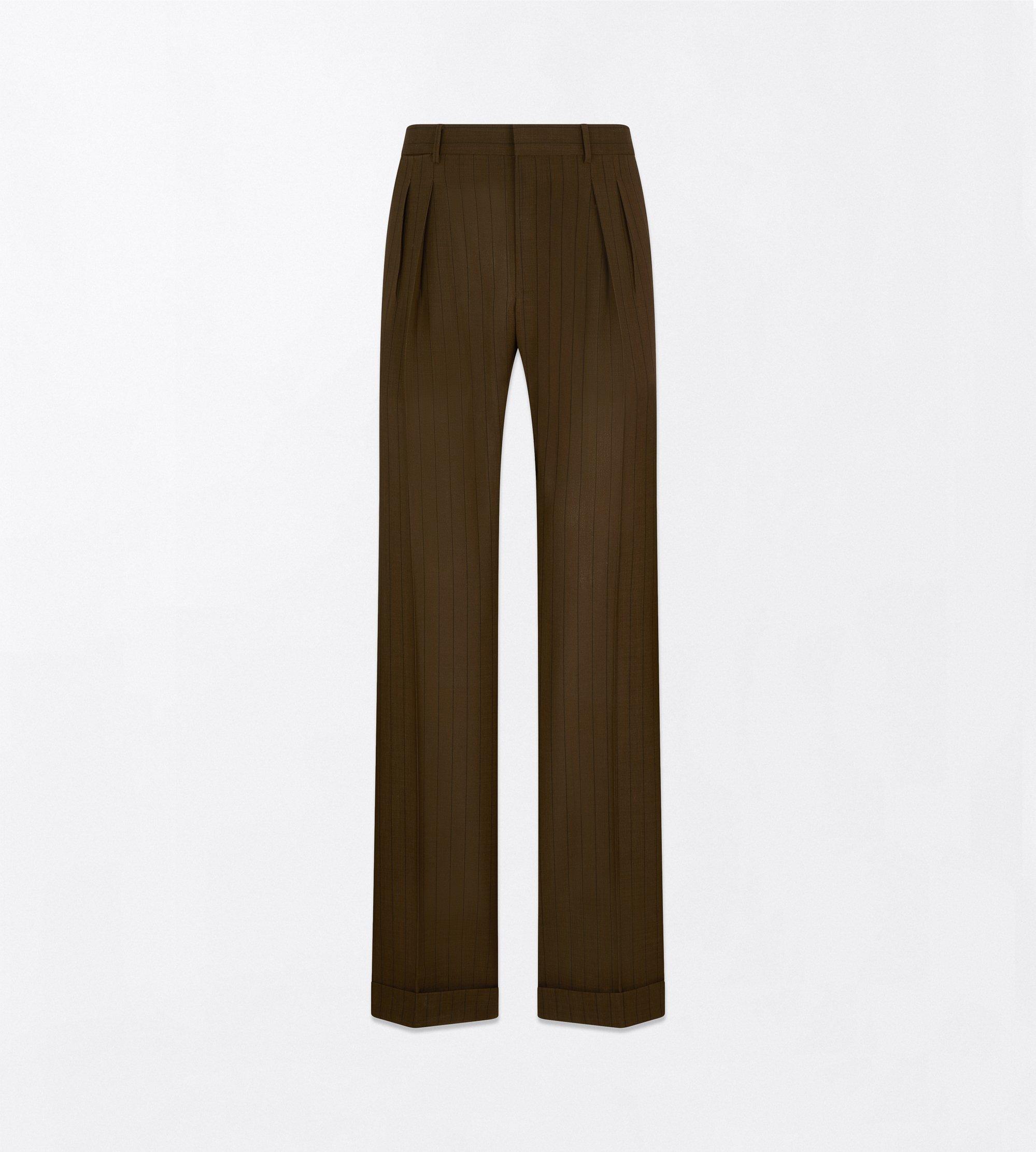 LIGHT FRESCO STRIPE WIDE LEG PANT