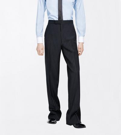 TOM FORD WOOL OC TWILL SHARP STRIPE COLBERT HIGH-WAIST PANT