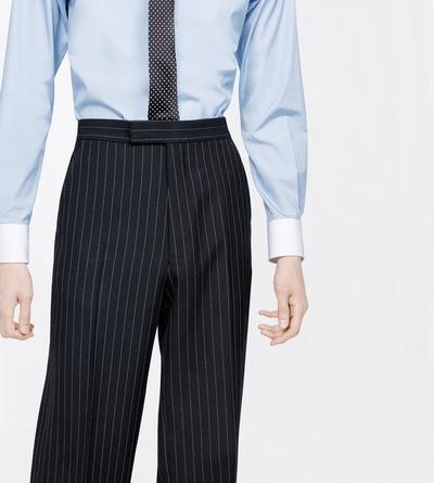 TOM FORD WOOL OC TWILL SHARP STRIPE COLBERT HIGH-WAIST PANT