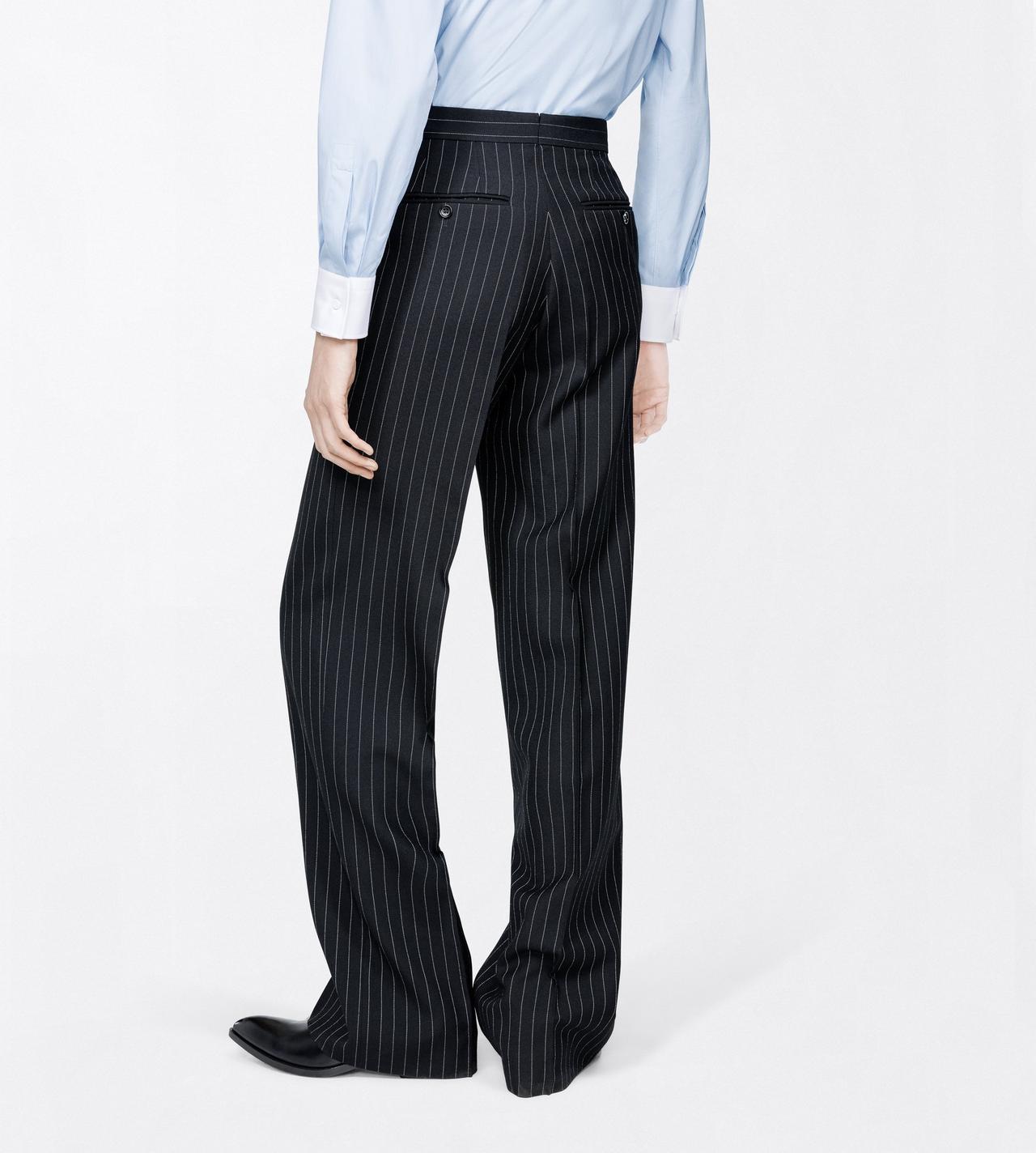 TOM FORD WOOL OC TWILL SHARP STRIPE COLBERT HIGH-WAIST PANT