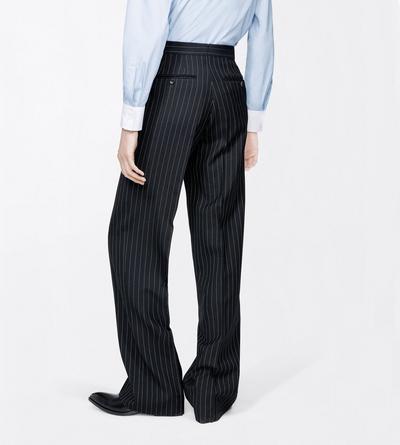 TOM FORD WOOL OC TWILL SHARP STRIPE COLBERT HIGH-WAIST PANT