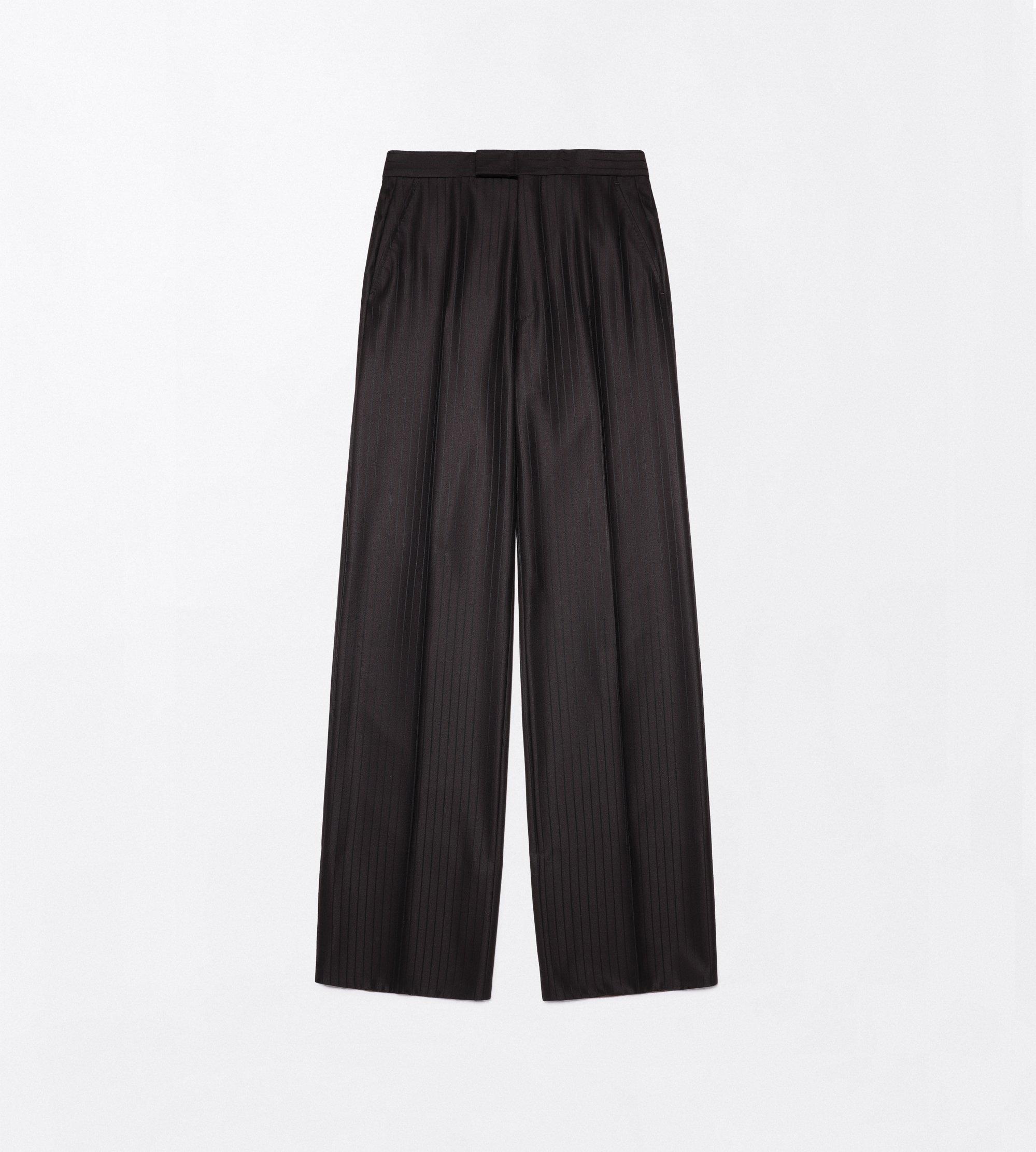 PANTALONI COLBERT A VITA ALTA IN TWILL DI RASO SPEZZATO A RIGHE