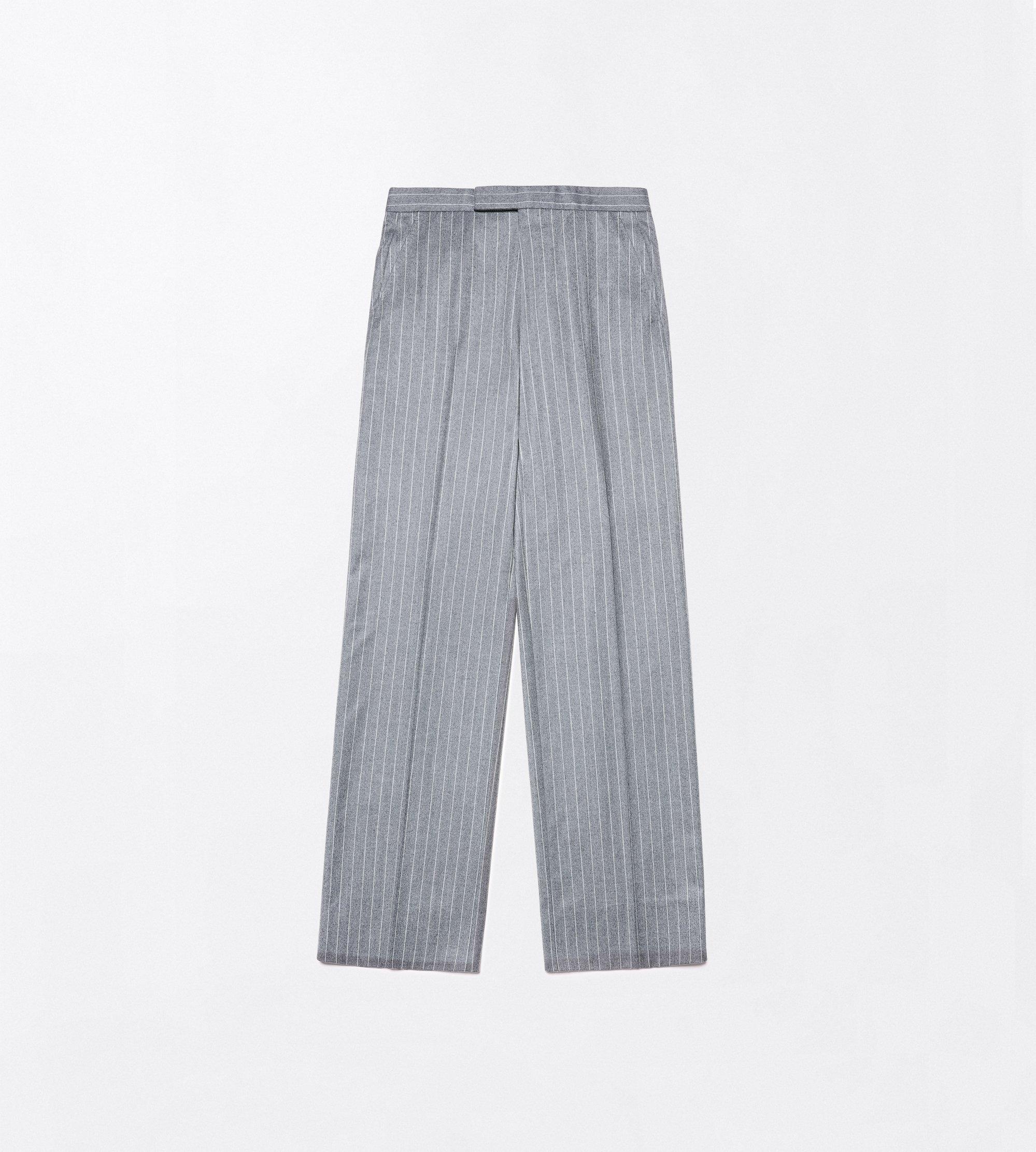 PINSTRIPE TWILL FLANNEL COLBERT HIGH-WAIST PANT