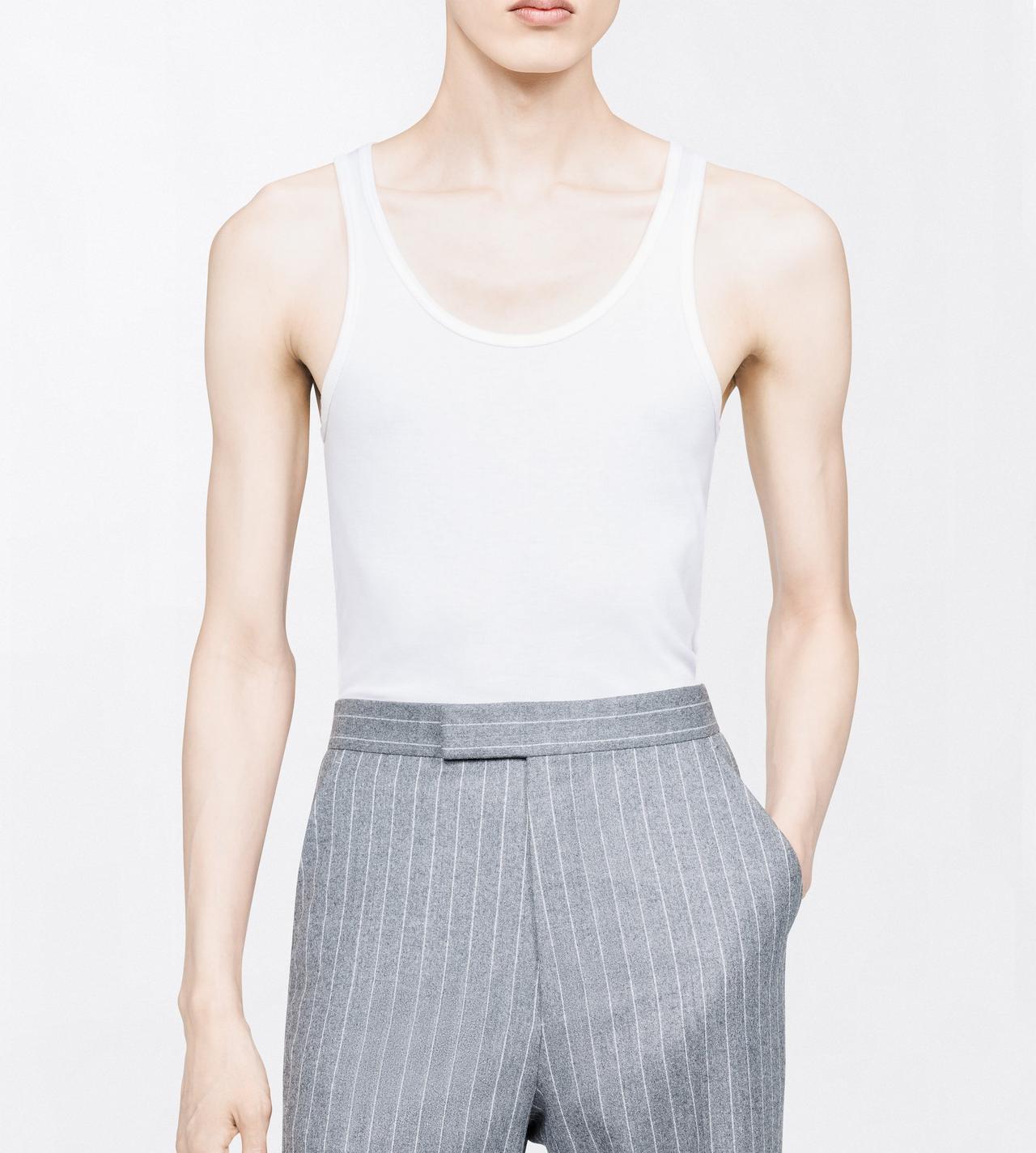 TOM FORD WOOL OC PINSTRIPE TWILL FLANNEL COLBERT HIGH-WAIST PANT