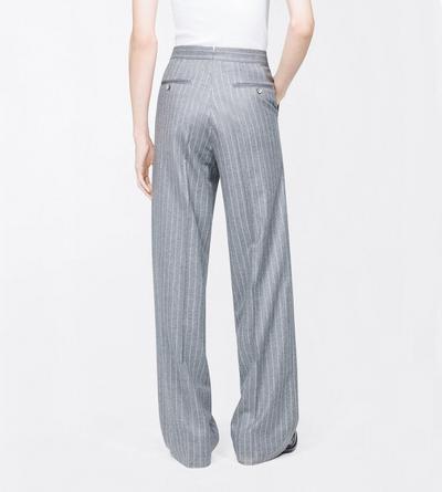 TOM FORD WOOL OC PINSTRIPE TWILL FLANNEL COLBERT HIGH-WAIST PANT