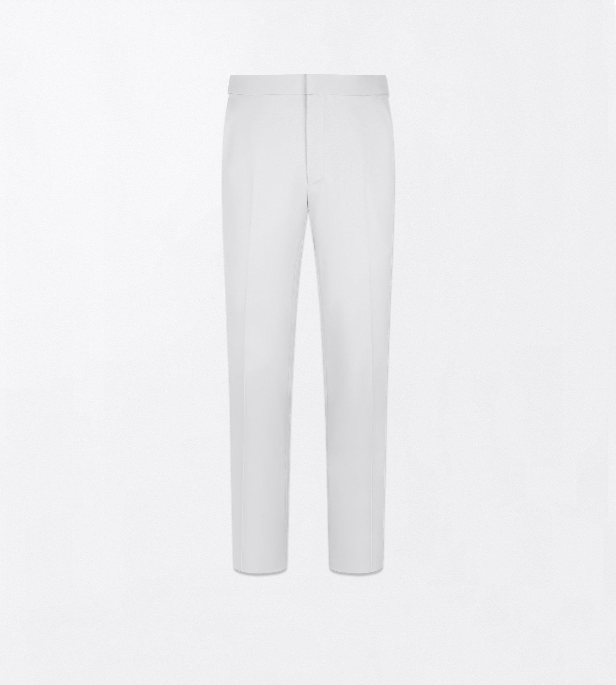 PANTALON SANS PINCES MILITAIRE EN SATIN DE LAINE