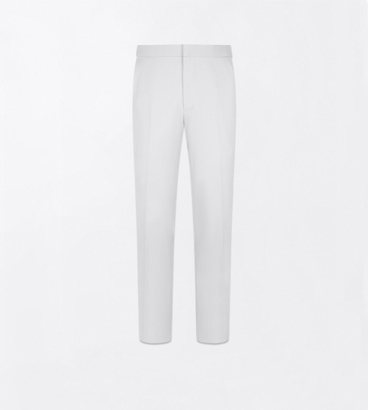 TOM FORD WOOL SILVER MILITARY WOOL SATIN FLAT FRONT PANT