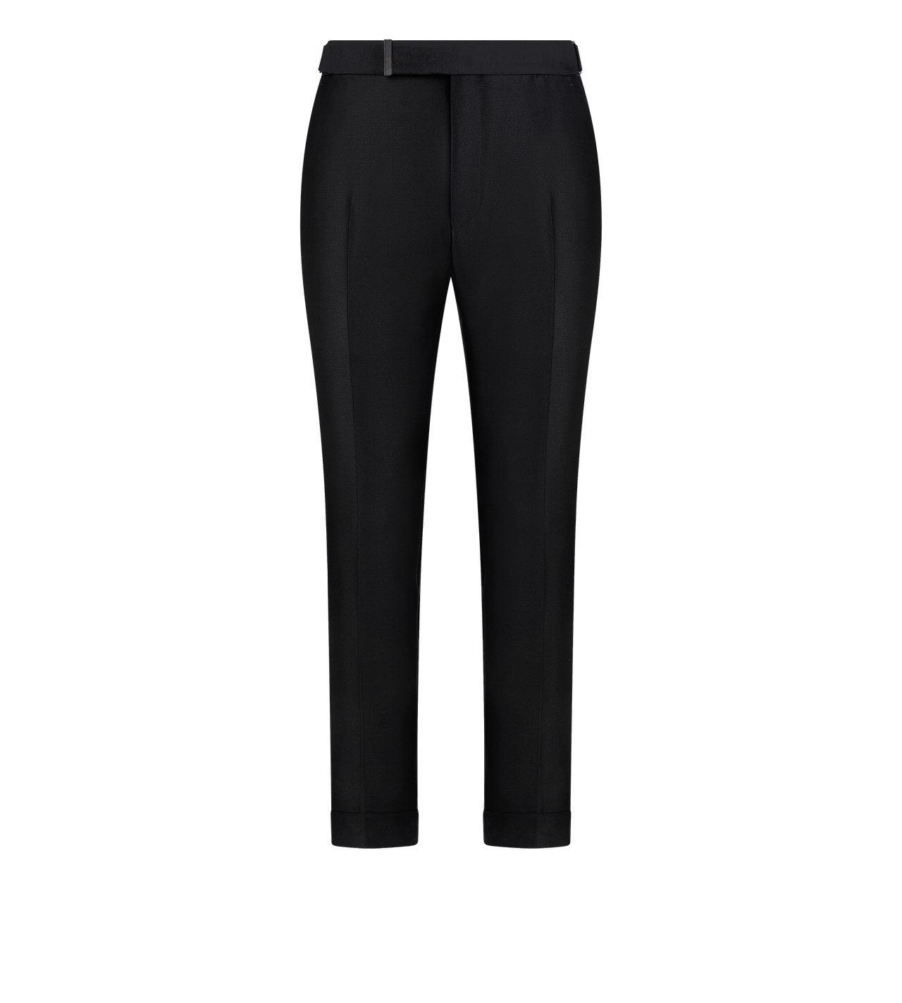 TOM FORD WOOL SILK BLEND BLACK MOHAIR SILK TWILL DYLLAN PANT