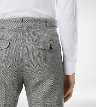 WOOL SILK LINEN SHARKSKIN PANT image number 1