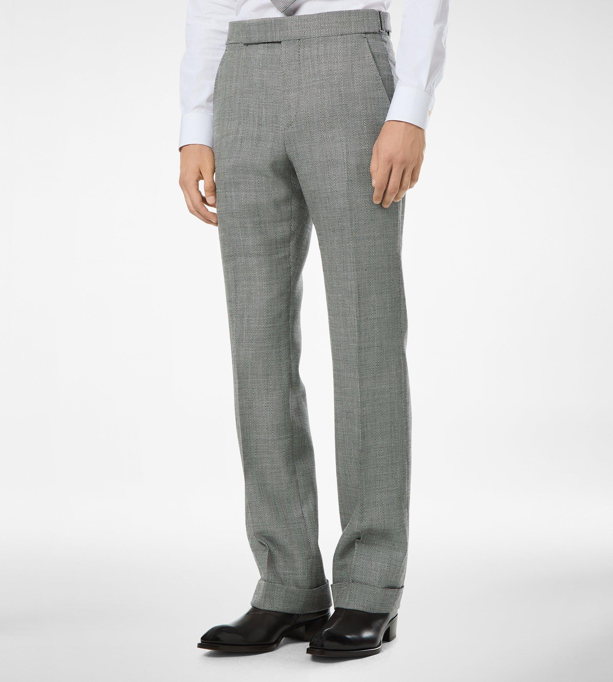 WOOL SILK LINEN SHARKSKIN PANT | TOM FORD Fashion