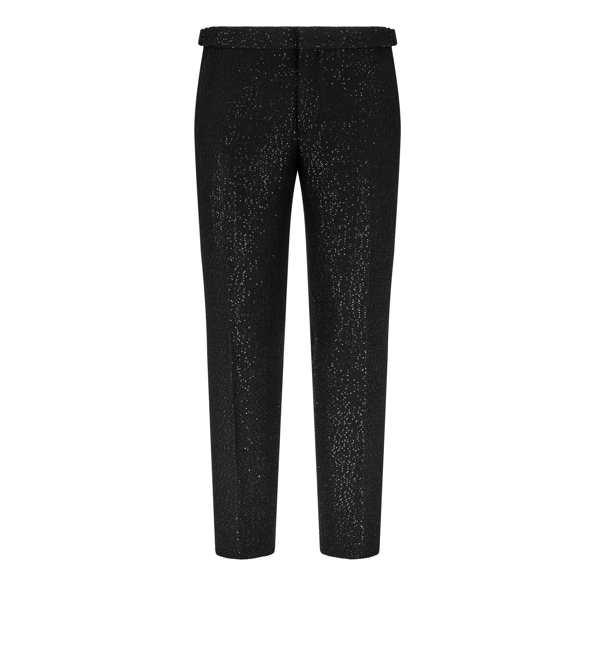 PANTALON EN TISSU BOUCL&Eacute; L&Eacute;GER AVEC SEQUINS