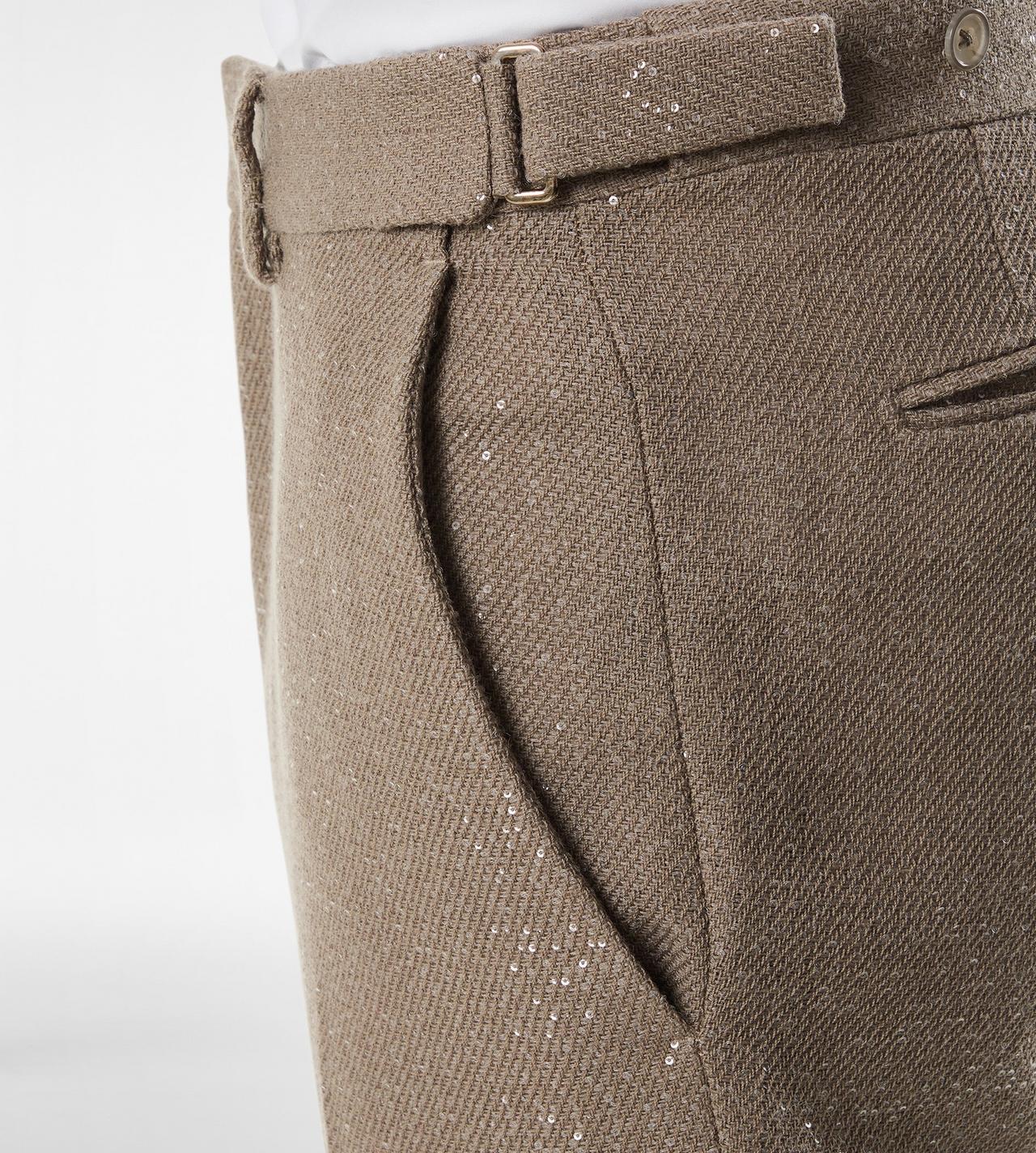 SEQUINS LIGHT BOUCLÈ PANT image number 1