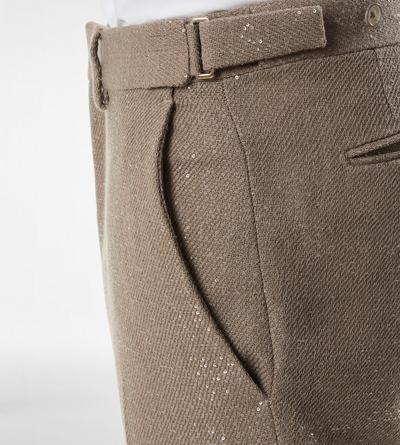 SEQUINS LIGHT BOUCLÈ PANT image number 1